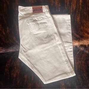 NWOT - Polo Ralph Lauren Cream Varwick Slim Straight Jeans